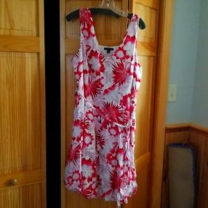 Plus size linen dress, beautiful pattern